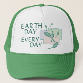 Casquette Jour des terres chaque jour Vert Feuilles Turquois