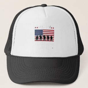 Casquette Joyeuse fête des vétérans Drapeau Silhouette Vecto