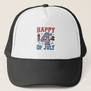 Casquette Joyeux 4 juillet Design vectoriel vintage patrioti