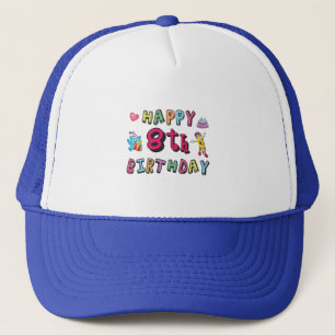 Casquette Joyeux 8ème anniversaire. Vœux pour les 8 ans d'an