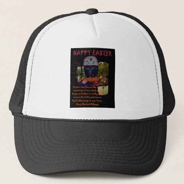 Casquette Joyeux Amour de Pâques Foi et souhaits d'espoir (Devant)