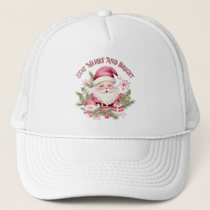 Casquette Joyeux et lumineux - Père Noël rose