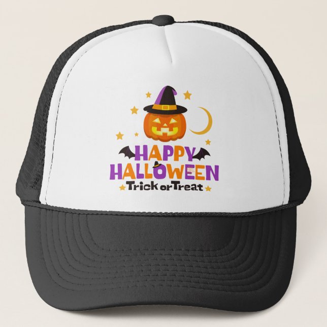Casquette Joyeux Halloween Trick-or-Treat Cute (Devant)