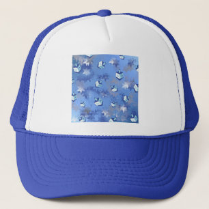 Casquette Joyeux Hanukkah Étoiles Filantes et Dreidels