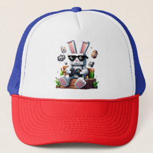 Casquette Joyeux Jour de Pâques Joueur Vidéo Oeuf Lapin Jour