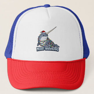 Casquette Joyeux Narwhalmas Lumières de Noël de Narval Drôle