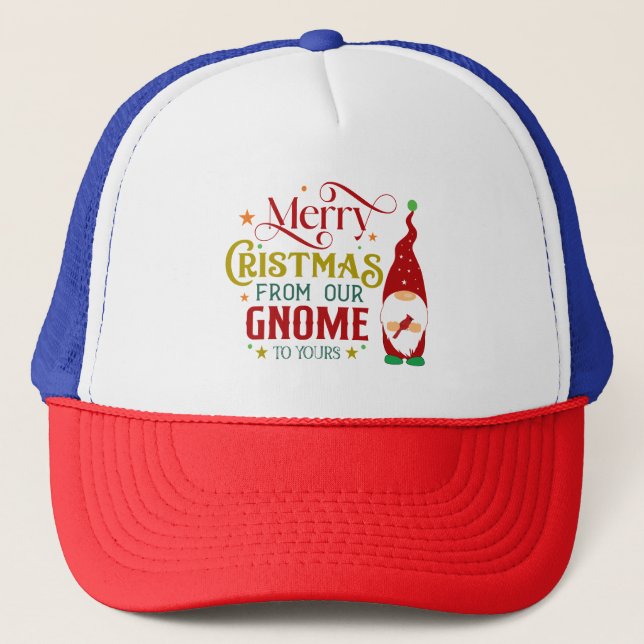 Casquette Joyeux Noël De Notre Gnome À Votre (Devant)