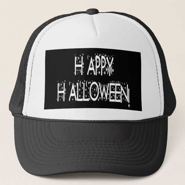 Casquette Joyeux texte d'Halloween (Devant)