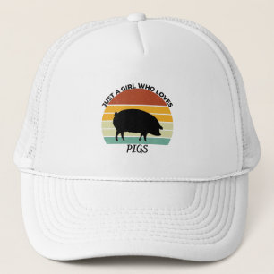 Casquette Just a Girl who loves pigs