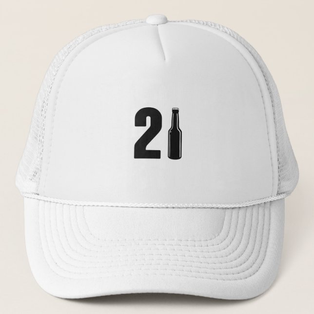 Casquette Juste anniversaire tourné de bouteille à bière 21 (Devant)