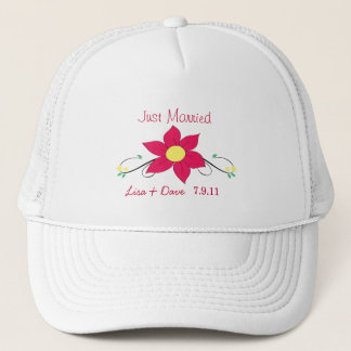 Casquette Juste fleur mariée de rose de chapeau