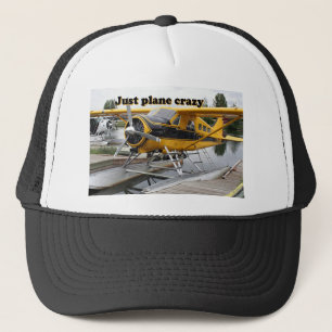 Casquette Juste fou plat : Avion de flotteur de castor,