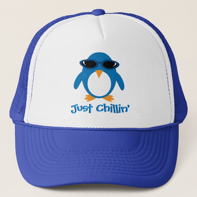 Casquette Juste pingouin de Chillin avec des lunettes de (Devant)