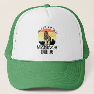 Casquette Juste Un Garçon Qui Aime La Chasse Aux Champignons