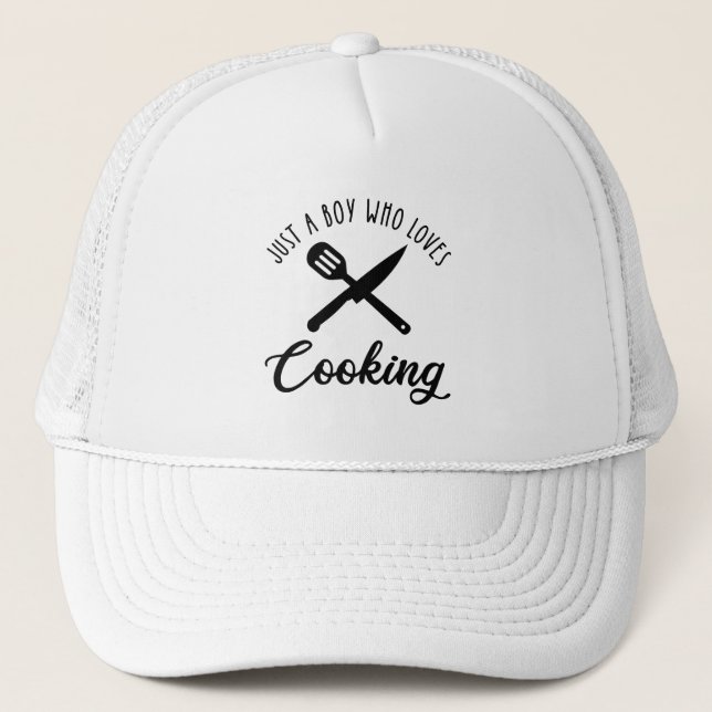 Casquette Juste un garçon qui aime la Cuisine (Devant)