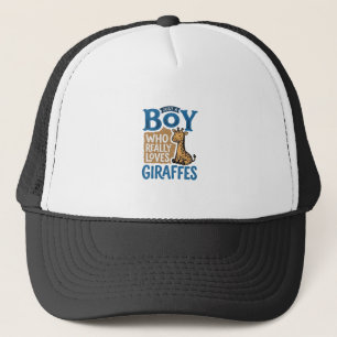 Casquette Juste un garçon qui aime les girafes design de t-s