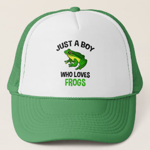 Casquette Juste un garçon qui aime les grenouilles