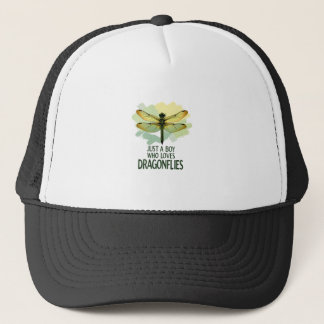 Casquette Juste un garçon qui aime les libellules. Libellule