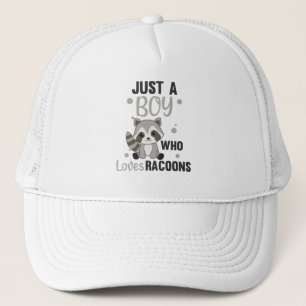 Casquette Juste Un Garçon Qui Aime Les Racons Kawaii Raccoon