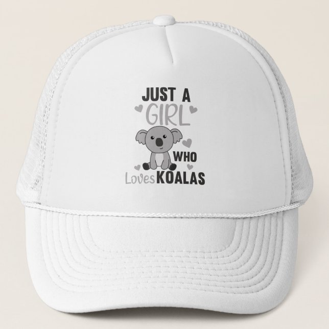Casquette Juste Une Fille Qui Aime Koalas Cute Koala Ours (Devant)