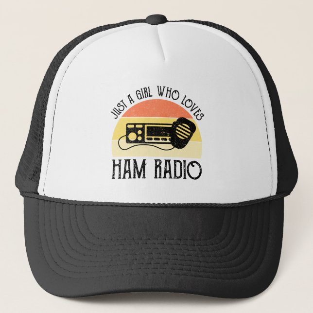Casquette Juste une fille qui aime la radio de jambon (Devant)