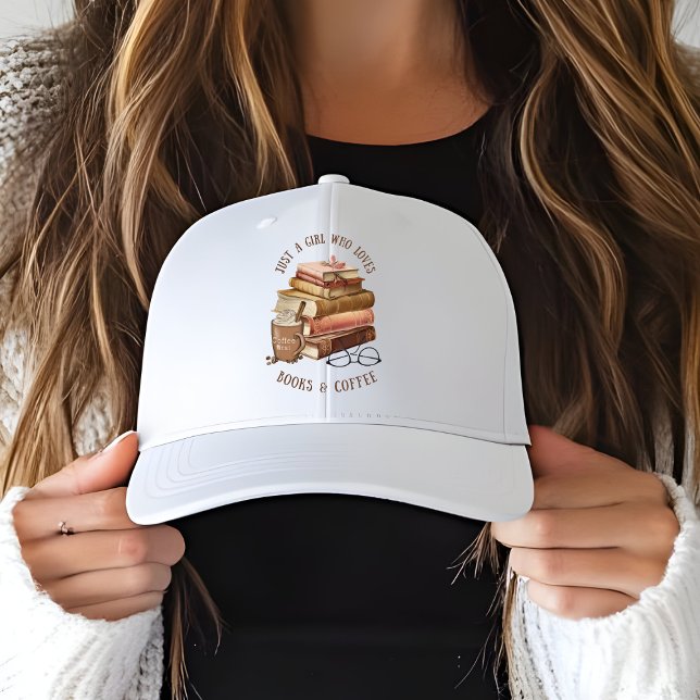 Casquette Juste une fille qui aime les livres et le café (Créateur téléchargé)