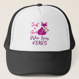 Casquette Juste une fille qui aime les renards aquarelle Fox