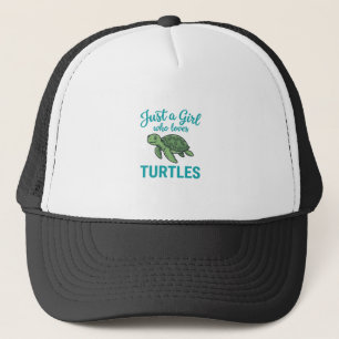 Casquette Juste une fille qui aime les tortues gravure vinta