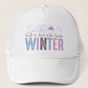 Casquette Juste une fille qui aime l'hiver mignonne design s