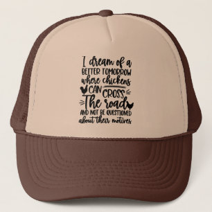 Casquette Juste une fille qui aime poulets folle dame poule