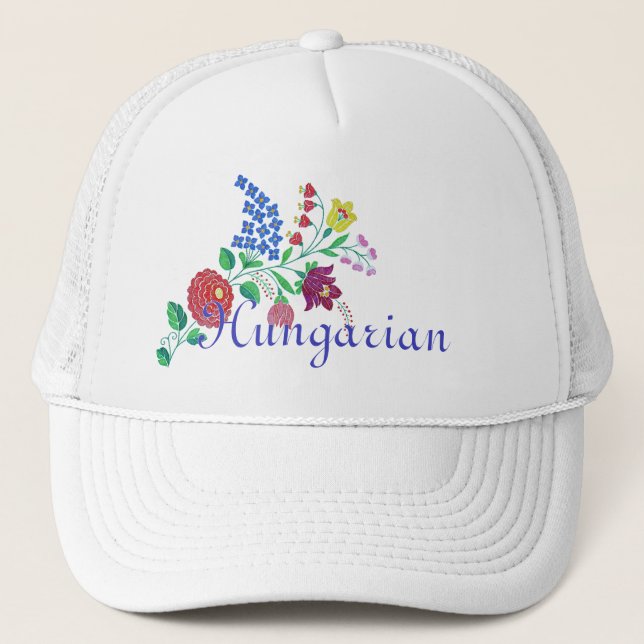 Casquette Kalocsa hongroise Broderie Art populaire (Devant)