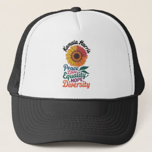 Casquette Kamala Harris Paix Amour Égalité Espoir Diversité