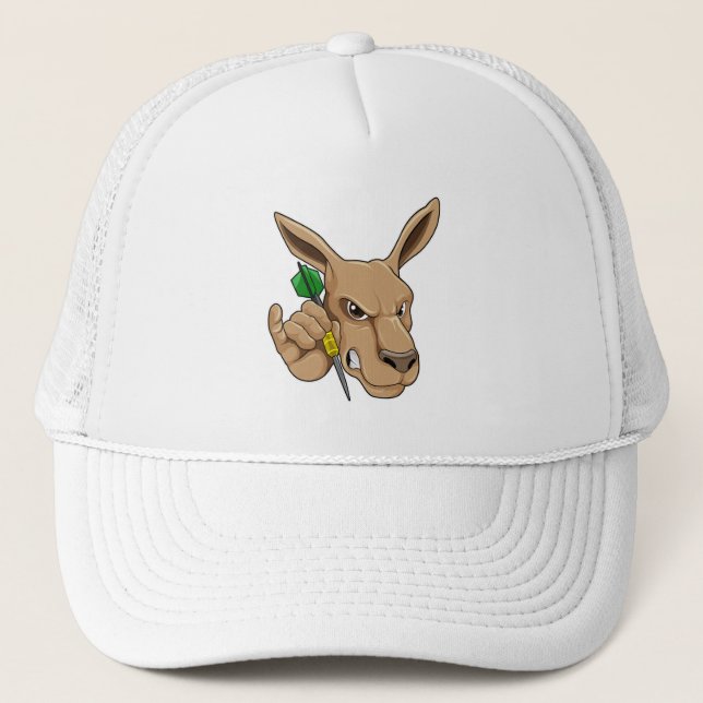 Casquette Kangaroo comme joueur de Dart avec Dart (Devant)