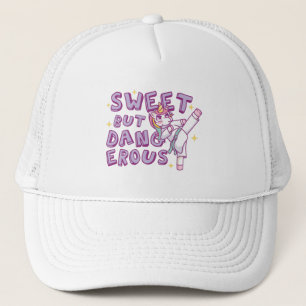 Casquette Karate Unicorn Trucker Chapeau doux mais dangereux
