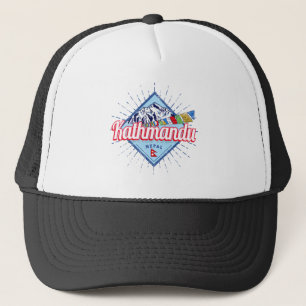 Casquette Kathmandu Mountains Népal Retro Flags Souvenir