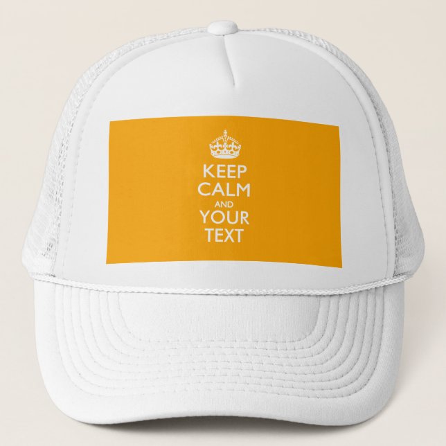 Casquette KEEP CALM personnalisé et votre texte (Devant)