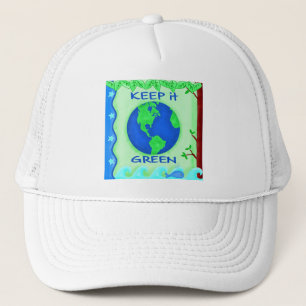 Casquette Keep It Green Save Earth Environment Art