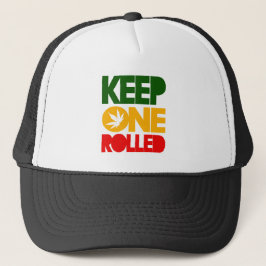 Casquette Keep one rolled - Herb Rasta Reggae - Trucker Cap