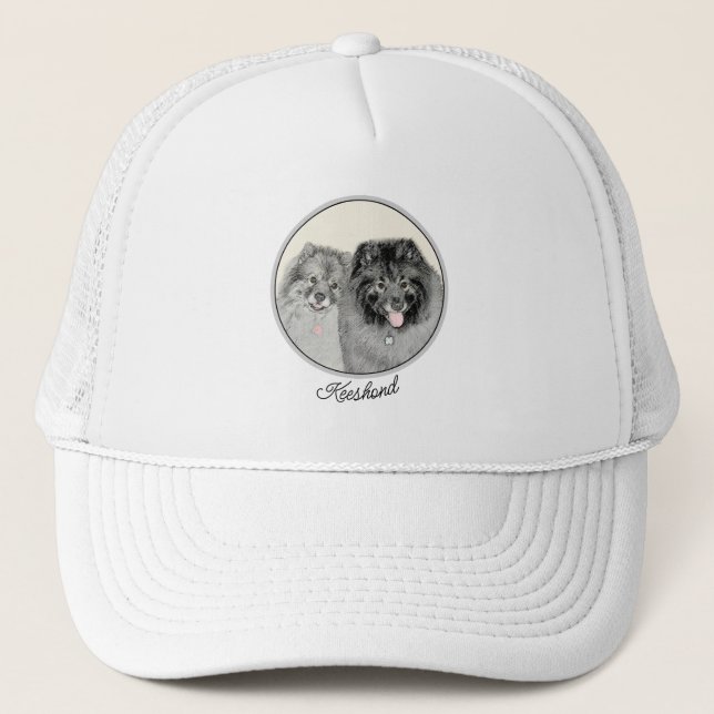 Casquette Keeshond Graphics Keeshond Maman et son (Devant)