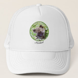 Casquette Keeshond Puppy in the Garden Peinture Art original