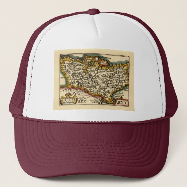 Casquette Kent Comté Angleterre Ancien Antiquaire John Carte (Devant)