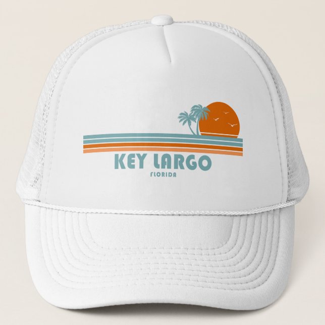 Casquette Key Largo Floride Sun Palm Trees (Devant)