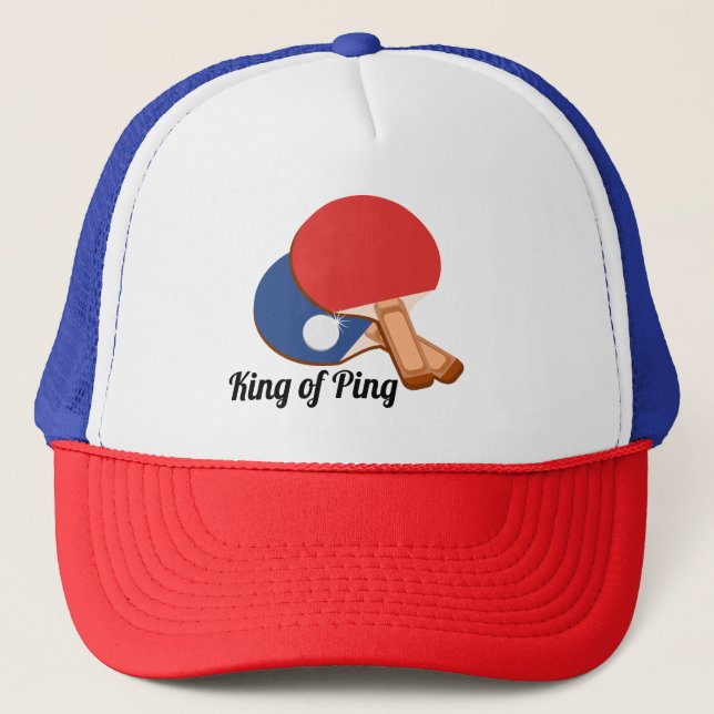 Casquette King of Ping, ping-pong, ping-pong, tennis de tabl (Devant)
