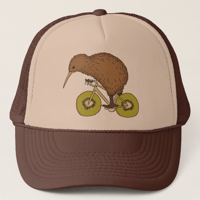 Casquette Kiwi Vélo D'Équitation Avec Roues Kiwi (Devant)