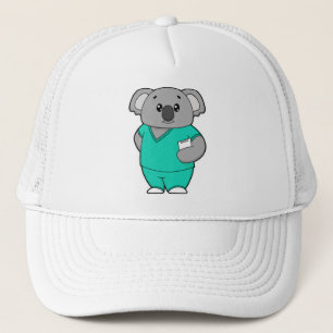 Casquette Koala comme infirmière avec Bloc-notes