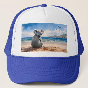 Casquette Koala regardant l'océan