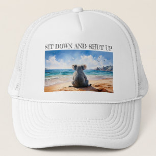 Casquette Koala regardant l'océan Asseyez-vous et taisez-vou
