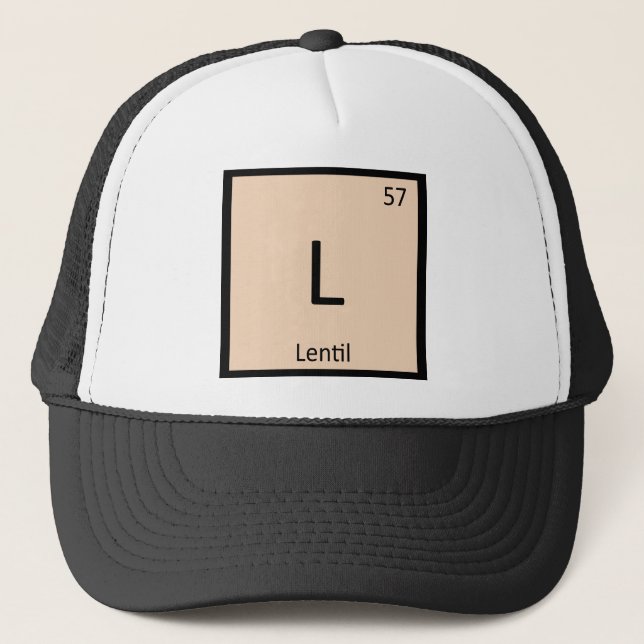 Casquette L - Symbole de Tableau périodique de chimie de (Devant)