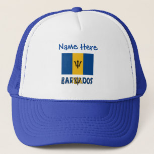 Casquette La Barbade et la Barbade Drapeau bleu Personnalisa