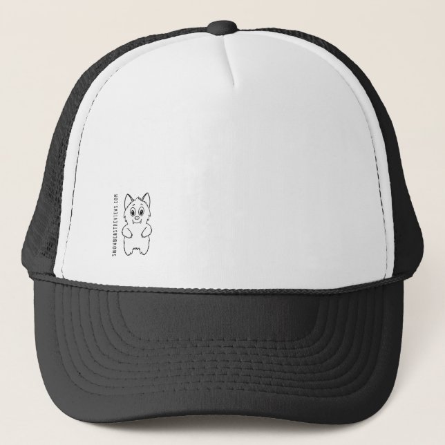 Casquette La bête simple de neige passe en revue le (Devant)